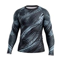 Rashguard personnalisé en polyester et élasthanne à manches longues pour les salles de grappling et les marques d'arts martiaux – Vente en gros aux États-Unis
