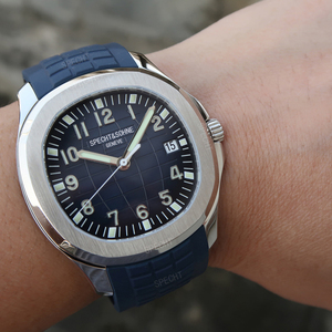 Montres pour hommes de luxe de marque supérieure, bracelet en caoutchouc, acier inoxydable 316L, verre saphir, mouvement automatique mécanique Seiko, aiguilles lumineuses bleues - Product Image 3