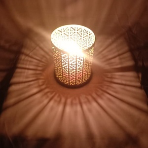 Traditional Iron Metal Votive <b>Candle</b> Holder Laser Cut Tealight Lantern Geometric Lattice <b>Candle</b> Jar for Home Decor Christmas - Product Image 6