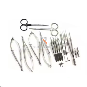 Mejor Precio, Kit de 17 Piezas de Instrumentos Quirúrgicos Manuales de Acero para Microcirugía, Pinza Microvascular, Suturas Quirúrgicas, Certificado CE ISO13485 - Product Image 2