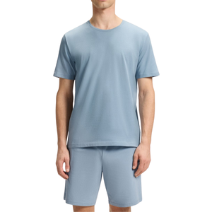 <b>Mens</b> Cotton Knitted Pyjama <b>Set</b> Embroidered Logo Lightweight Premium Two-Piece Sleeveless Breathable Quick Dry Sleepwear ODM OEM - Product Image 3