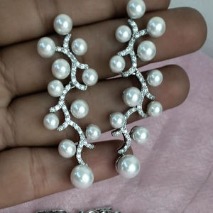 <b>Pearl</b> <b>Necklace</b> <b>Set</b> Bridal <b>Pearl</b> Jewelry <b>Set</b> Statement <b>Pearl</b> <b>Necklace</b> Earrings Wholesale Supplier - Product Image 6