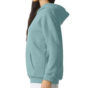 เสื้อฮู้ดดี้สีเขียวมิ้นท์พิมพ์โลโก้ตามสั่งสำหรับผู้หญิง ทรงโอเวอร์ไซส์ สไตล์สตรีทแวร์ ไหล่ตก แบบสวมหัว ผ้าฟลีซ อุ่นสบายสำหรับฤดูหนาว - Product Image 2