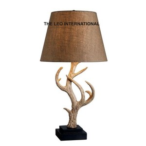 Lámpara de Estilo Americano con Diseño de Asta de Ciervo, Clásica, Única, Retro, Decoración para el Hogar, Lámpara de Noche para Sala de Estar, Acabado Marrón Vintage - Product Image 6