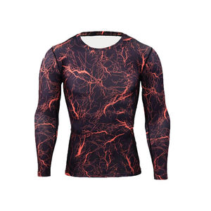 GHANI GROUP MMA Rash Guard Manches Longues Homme Écologique Couleur Personnalisée Fabriqué en Polyester Logo Personnalisé BJJ Kimono Séchage Rapide Coupe Ajustée - Product Image 3