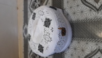 Nouveau bonnet de prière musulman pour hommes - 100% coton, impression numérique, gaufré, personnalisable, formel, toutes saisons, ajustement réglable