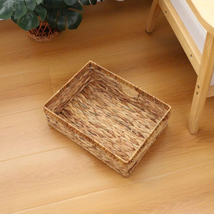 New Latest Design Water Hyacinth Wicker <b>Basket</b> <b>Storage</b> Unique Water Hyacinth Braided Natural Decor Home Bedroom - Product Image 5