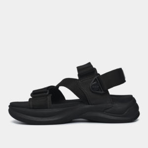 Sandales décontractées à bout ouvert F8B, design rotatif, adhérence et stabilité améliorées, couleur noire intégrale, origine Vietnam - Product Image 3