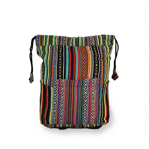 Cotton <b>Drawstring</b> <b>Backpack</b> Comfy and Eco-Friendly for Daily Use - Product Image 2
