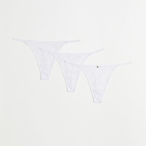 Braguitas de encaje con realce, de algodón fino, tipo G-STRING, sin costuras, cómodas e informales para mujer, tallas grandes - Product Image 2