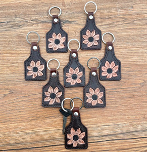 พวงกุญแจหนังแท้ออกแบบโลโก้ได้ตามต้องการพวงกุญแจหนังแท้คุณภาพสูงของขวัญส่งเสริมการขายสินค้าออกใหม่ - Product Image 3