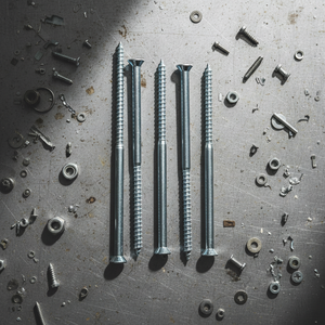 Vis à bois fraisées en acier au carbone de marque PDC, filetage partiel grossier, finition oxyde noir, métrique/pouce, classe 4 haute résistance - Product Image 1