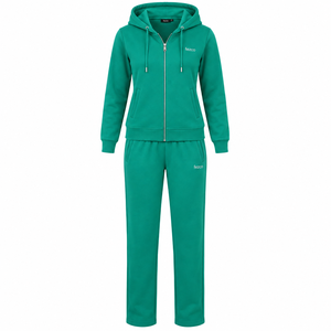 Ensemble de survêtement personnalisé chaud pour femme, collection automne-hiver, épais, 2 pièces, pantalon de jogging et sweat à capuche amples - Product Image 6