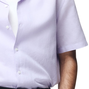 Chemise décontractée en mélange de lin, coupe décontractée, boutonnée sur le devant, idéale pour les vacances d'été, respirante et légère, personnalisable - Product Image 6