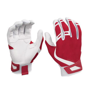 Full Finger Baseball Batting <b>Gloves</b> Comfortable Lightweight Breathable Leather Hook and Loop Custom Logo Training Sports Gear - Product Image 4