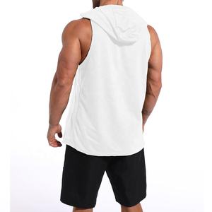 Sudadera sin mangas para hombre con cuello alto y logo frontal, ideal para fitness y entrenamiento en el gimnasio. - Product Image 5