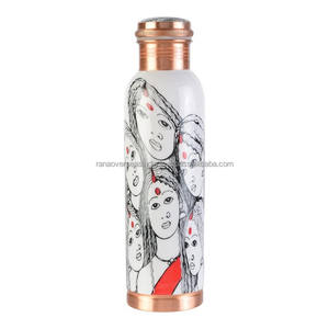 Botella de Agua de Cobre Impresa, Botella Ayurvédica Premium para una Hidratación Saludable y un Uso Diario Elegante - Product Image 1