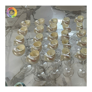Copas de Cóctel con Forma de Concha, Estilo Bohemio, Juego de Copas Transparentes de Cristal, Copas de Vino de Concha Hechas a Mano de Lujo - Product Image 3