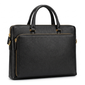 Maletín de Cuero Genuino de Diseño Premium de Lujo, Bolsa para Portátil Unisex, Duradera, Portátil, Multifuncional, para Viajes de Negocios - Product Image 1