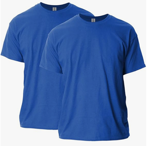 T-shirt décontracté d'été confortable pour hommes, couleur unie, col ras du cou, manches courtes, en satin polyester/coton, vente en gros - Product Image 5