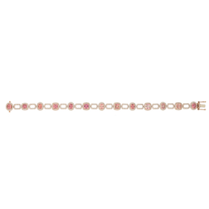 Bracelet tennis en morganite plaqué or rose, géométrique, classique, pour femme, bijoux de mariage - Product Image 2