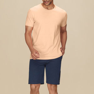 Camiseta de Cuello Redondo Lisa de Primera Calidad para Hombre, 100% Algodón, Corte Regular Informal, Tejido Transpirable, Ecológico y Cómodo - Product Image 1