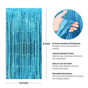 Kit de décoration d'anniversaire bleu |   45 ballons bleus et dorés, bannière et rideaux |   Décorations de fête d'anniversaire pour enfants, hommes et femmes - Product Image 5