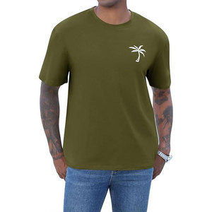 T-shirts décontractés respirants à manches courtes pour hommes, design haut de gamme, jersey uni 220 grammes, coupe classique, 100% polyester premium - Product Image 2