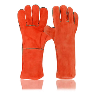 Cheap Price Latest Style Customer Logo Welding Work <b>Gloves</b> Top Quality Cowhide Split Leather Fireproof Welder Working <b>Gloves</b> - Product Image 1