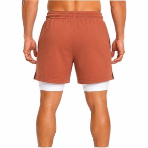 Men’s Double <b>Layer</b> Shorts Comfort Fit Modern Drawstring Waist Quick Dry Casual Athletic Style Short Length Fit Double <b>Layer</b> - Product Image 2
