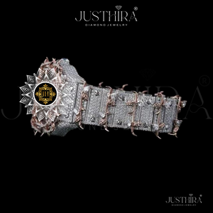 Best Luxury Rose Gold Iced Out Thorn Bezel Square Dial Watch for Men Stainless Steel Quartz <b>Wristwatch</b> For Party And Events - Product Image 4