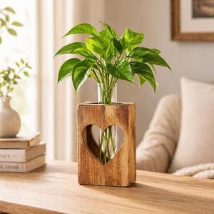Natural Wooden Large Small Art <b>Deco</b> Eco-Friendly Handmade Wall Vase Hydroponic Plant Decor FAIZA CRAFT FC-9027 Uttar Pradesh - Product Image 5