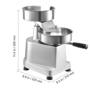 Pressa per Hamburger Professionale 150mm/6 Pollici, Macchina per Preparare Polpette in Acciaio Inox di Grado Alimentare - Product Image 2
