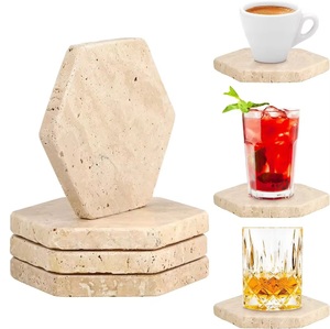 Ensemble de sous-verres hexagonaux en pierre, résistants à la chaleur, modernes, pour la décoration de la maison - Product Image 1