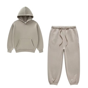 Ensemble survêtement polaire deux pièces personnalisé avec logo pour enfants – Sweat à capuche et pantalon de jogging pour garçons et filles - Product Image 5