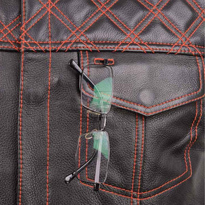 Latest Design Reasonable Price Men Leather Vest Premium Quality Top Selling Breathable Men Leather Vest - Product Image 3