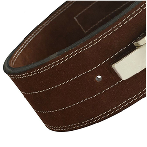 Cinturón de Levantamiento de Pesas Profesional de Cuero con Hebilla de Acero Resistente, Soporte Cómodo para Entrenamiento - Product Image 6