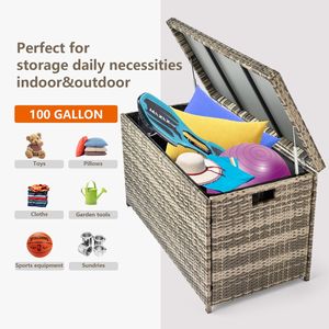 Panier de rangement en osier pour l'extérieur, résistant aux intempéries et élégant - Product Image 4