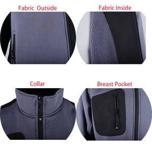 Chaqueta de Forro Polar Personalizada para Hombre, Material Compuesto, Suave, para Otoño/Invierno, Apta para Senderismo en Montaña, con Cierre Completo - Product Image 3