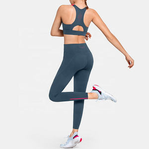 Women Deep V-Neck <b>Racerback</b> Yoga Sports <b>Bra</b> Seamless Solid Color Breathable Medium Support Activewear - Product Image 5