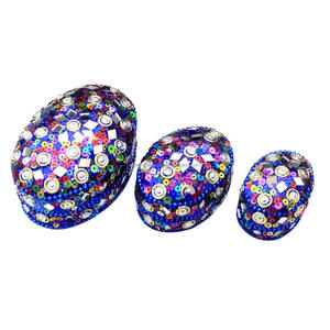 Estuche para Joyas Más Vendido, Diseño de Perlas Blancas, Caja de Almacenamiento con Lentejuelas, Caja de Regalo para Boda Hecha a Mano, Juego de 3 Piezas - Product Image 6