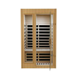 Sauna a Infrarossi per Due Persone in Legno di Hemlock con Funzione di Incasso nel Tetto - Product Image 5