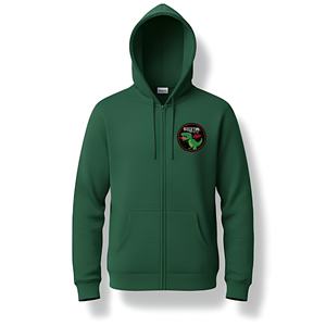 Sweat-shirt à capuche zippé personnalisé OEM pour homme, en coton durable, tricoté, uni, épais, pour l'hiver - Product Image 5