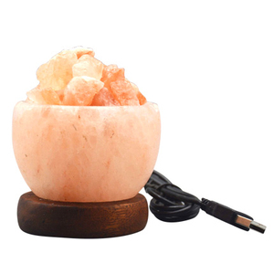 Lampes de sel de l'Himalaya miniatures USB contemporaines avec logo personnalisé, marque privée, OEM, collection décorative de cristal de qualité supérieure, alimentées par USB - Product Image 4