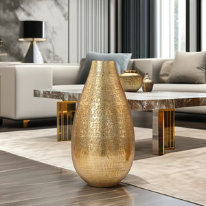 Finition personnalisée Décoration de table Vase à fleurs en fer Fabricant de gros Vase à fleurs en métal au design fait à la main de l'Inde - Product Image 2