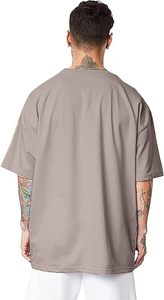 Camiseta de verano para hombre, diseñada con tela premium y estilo de hombros caídos, con corte holgado y algodón de alta calidad. - Product Image 4