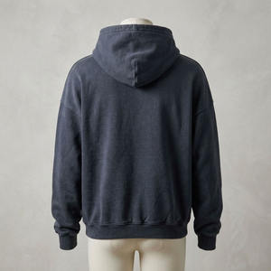 Sudadera con capucha de forro polar grueso Kadia con logo personalizado, estilo oversize para hombre, ropa urbana, transpirable, con bolsillo canguro. - Product Image 3