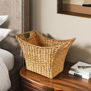 ตะกร้าหวายสานมือแบบวินเทจอเนกประสงค์ ราคาประหยัด เป็นมิตรกับสิ่งแวดล้อม พร้อมหูหิ้วสะดวกสบายสำหรับห้องนอน - Product Image 2