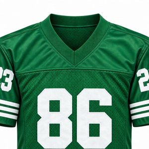 Camiseta de Fútbol Americano Personalizada, Uniforme de Equipo Transpirable de Malla, Camiseta de Práctica Resistente, Sublimada, Color Verde Esmeralda Oscuro - Product Image 3