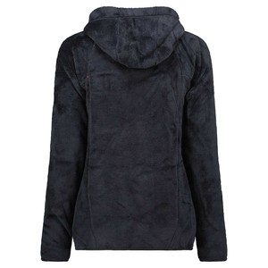 Custom Women's <b>Quilted</b> Breathable Polar Fleece Jacket with Stand Collar Full Zip up Detachable Hat for Outdoor Winter Use - Product Image 2